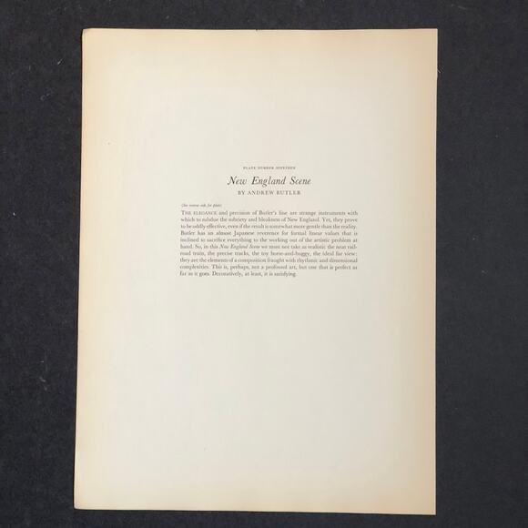 Andrew Butler "New England Scene" Art 1930s Print Treasury Collection Sketch Vtg - Picture 10 of 14